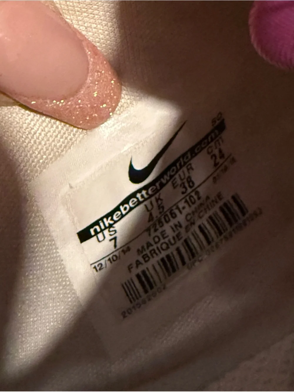 Nike Women's Pink and White Air Max Sneakers